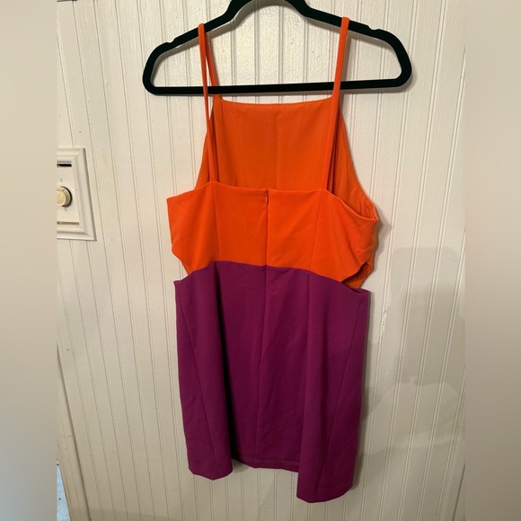 NWT French Connection Whisper Colorblock Side Cut Out Dress 10 - Picture 3 of 8
